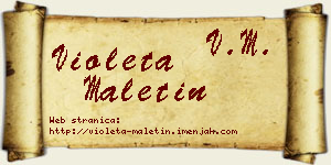 Violeta Maletin vizit kartica